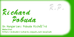 richard pobuda business card